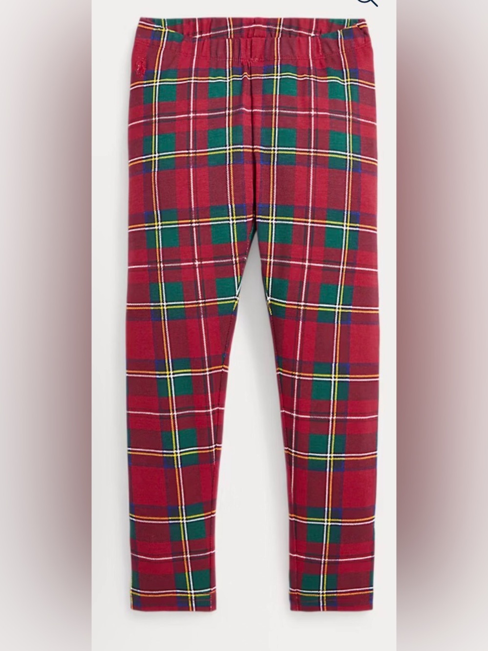 Polo Ralph Lauren Toddler Plaid Stretch Jersey Legging Holiday Size 3 NEW